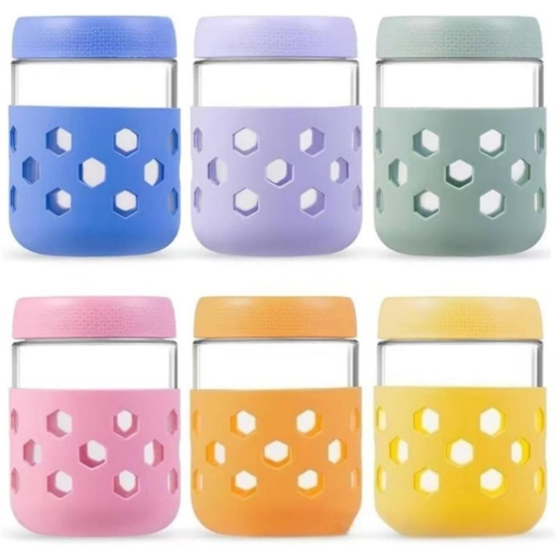Meal Prep Glass - Barattoli in vetro A26F con coperchi