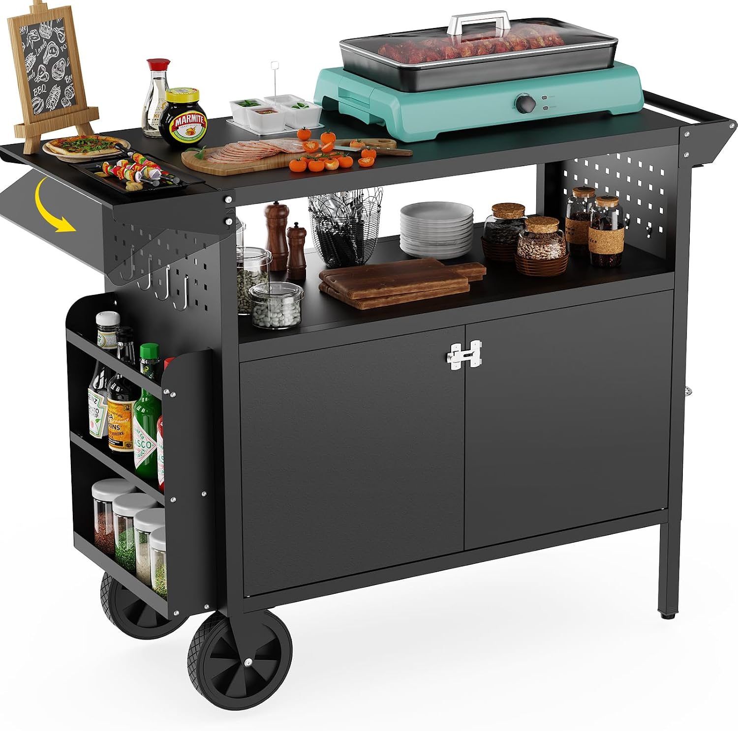 Meal Prep Chef - Carrello da esterno per barbecue con