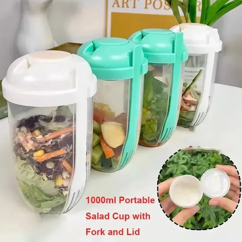 Meal Prep Bowl - Ciotola Portatile per Insalata con Coperchio