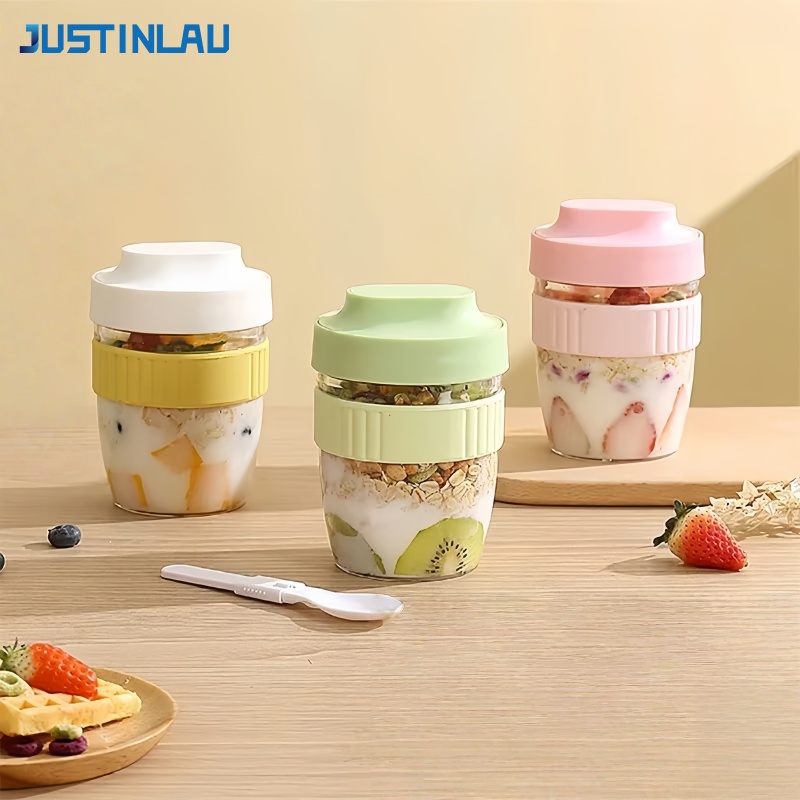 Meal Prep Bowl - JUSTINLAU Contenitore Portatile per Colazione, Frutta,
