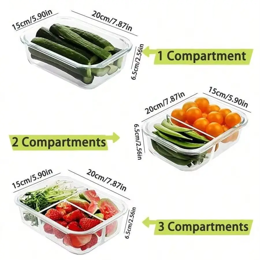 Meal Prep Glass - Contenitore per alimenti yesGlass con coperchio,