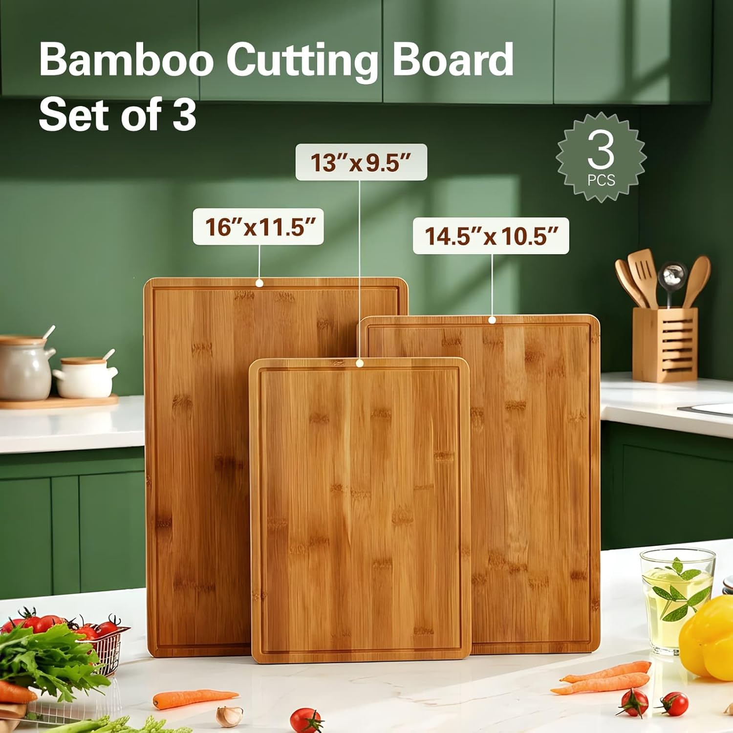 Set di 3 Taglieri in Bambù per - Meal Prep Juice recensione e prezzo